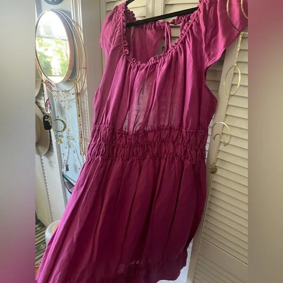 Anthropologie Smock Waist Mini Dress - Picture 6 of 10